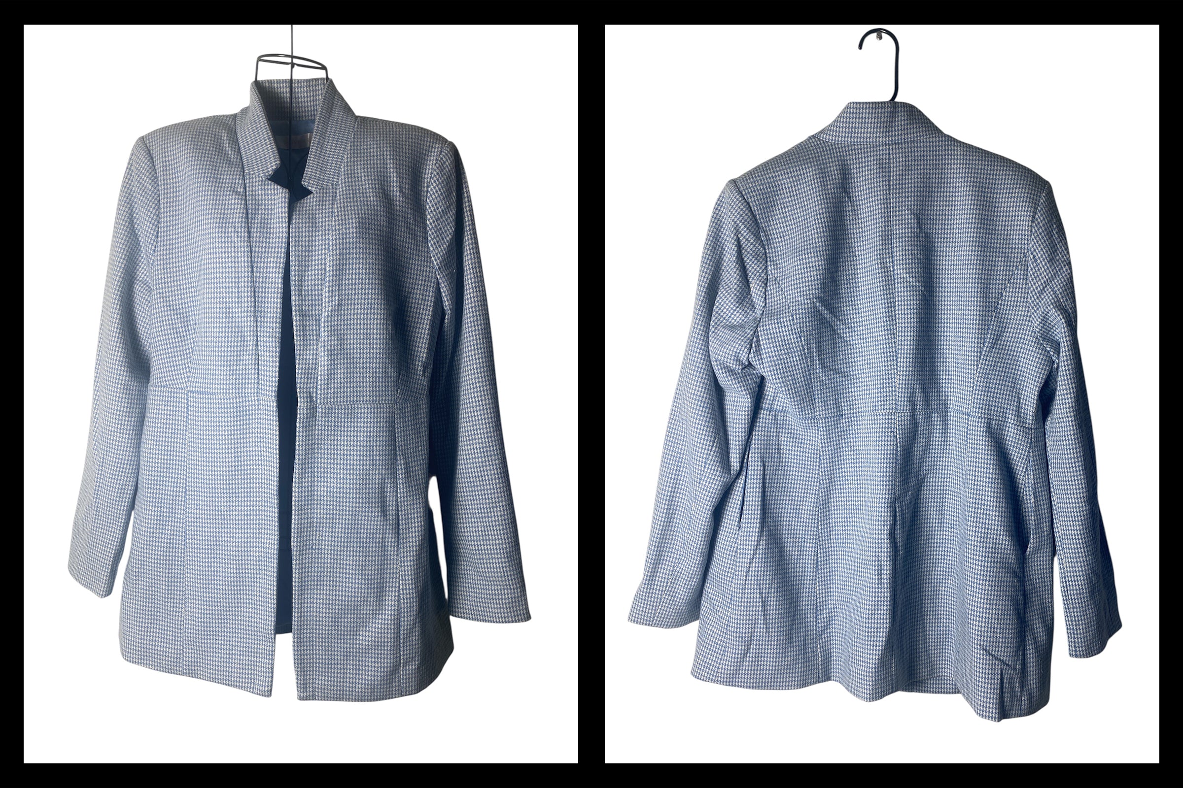 Sunny Girl Baby Blue Checkered Blazer